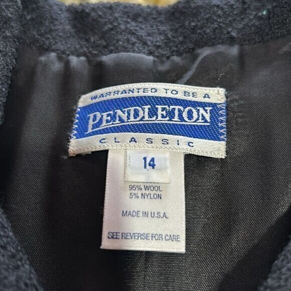 Pendleton Classic Womens Black Wool Blend Jacket Size L - Picture 3 of 6